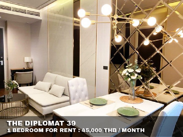 () FOR RENT THE DIPLOMAT 39 / 1 bedroom / 54 Sqm.**45,000** Luxury Condominium. 