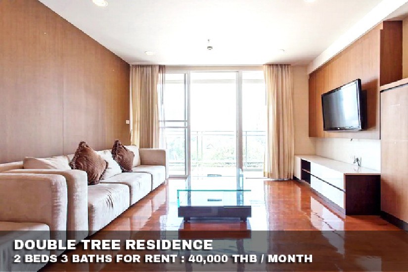 () FOR RENT DOUBLE TREE RESIDENCE / 2 beds 3 baths / 165 Sqm.**40,000** Pet Friendly. 
