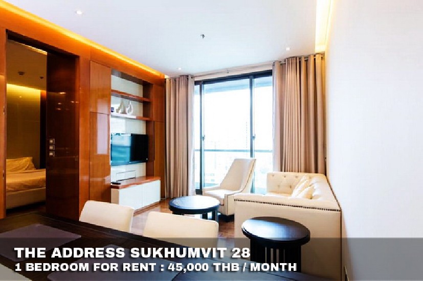() FOR RENT THE ADDRESS SUKHUMVIT 28 / 1 bedroom / 52 Sqm.**45,000** Luxury Condo. 