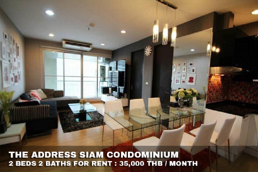() FOR RENT THE ADDRESS SIAM / 2 beds 2 baths / 75 Sqm.**35,000** Amazing Decorated. 