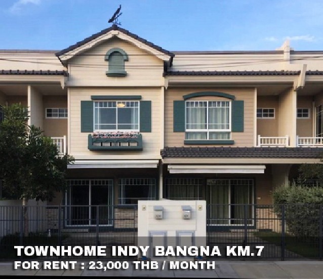 () FOR RENT INDY BANGNA KM.7 / 2 beds 3 baths / 20 Sqw.**23,000** Trendy Decorated. 