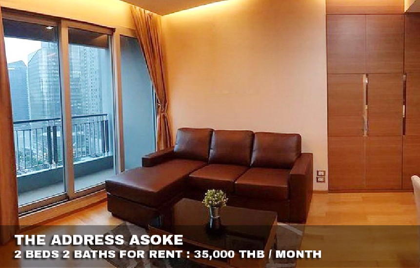 () FOR RENT THE ADDRESS ASOKE / 2 beds 2 baths / 75 Sqm.**35,000** Fully Furnished. 