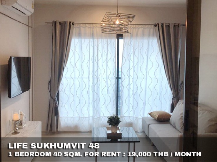 () FOR RENT LIFE SUKHUMVIT 48 / 1 bedroom / 40 Sqm.**19,000** Fully Furnished. 