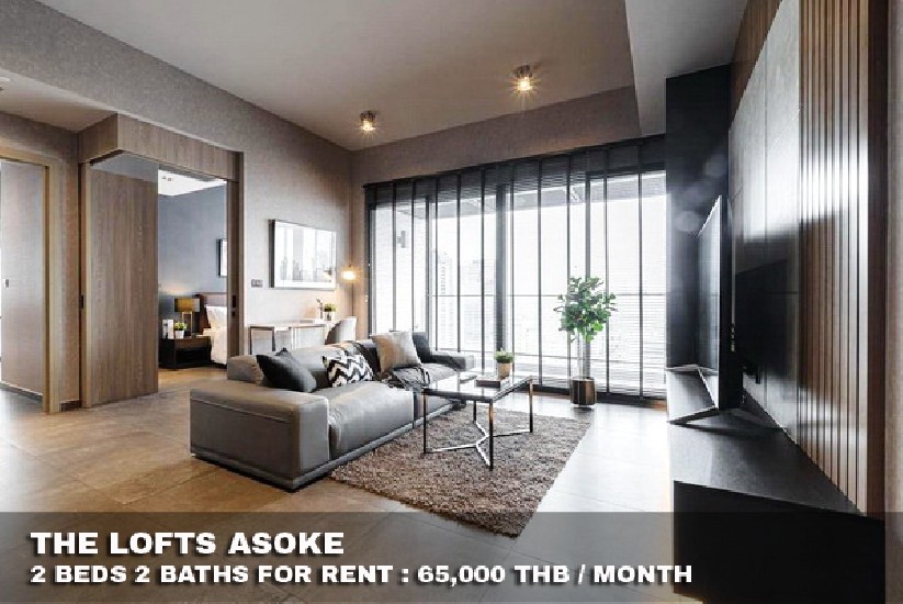 () FOR RENT THE LOFTS ASOKE / 2 beds 2 baths / 86 Sqm.**65,000**