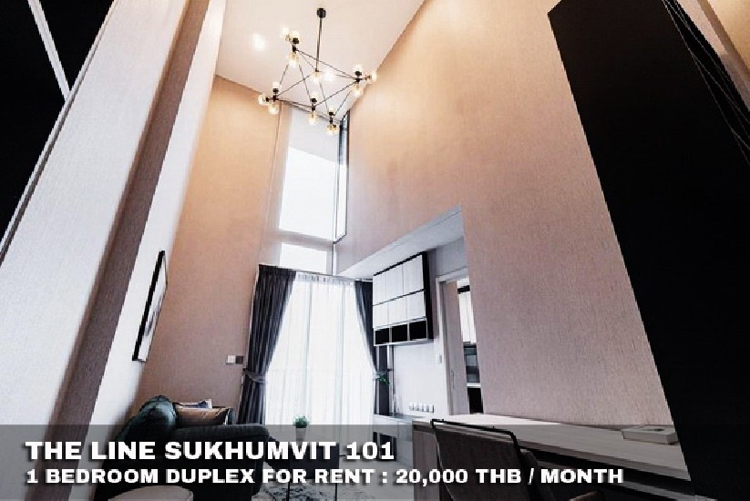 () FOR RENT THE LINE SUKHUMVIT 101 / 1 bedroom Duplex / 41 Sqm.**20,000** New Condo. 
