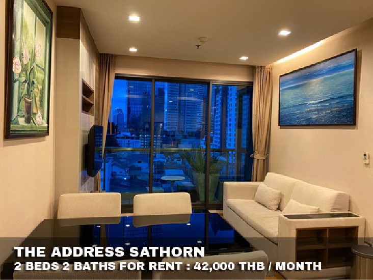 () FOR RENT THE ADDRESS SATHORN / 2 beds 2 baths / 66 Sqm.**42,000** Special Deal. 