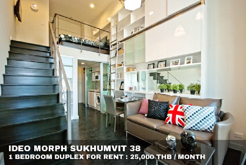 () FOR RENT IDEO MORPH SUKHUMVIT 38 / 1 bedroom Duplex / 34 Sqm.**25,000** 