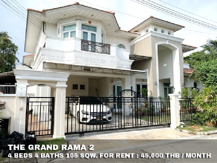 () FOR RENT THE GRAND RAMA 2 / 4 beds 4 baths / 105 Sqw.**45,000** Fully Furnished. 