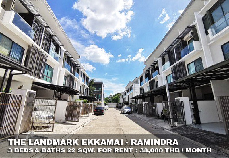 () FOR RENT THE LANDMARK EKKAMAI - RAMINDRA / 3 beds 4 baths / 22 Sqw. **38,000** 