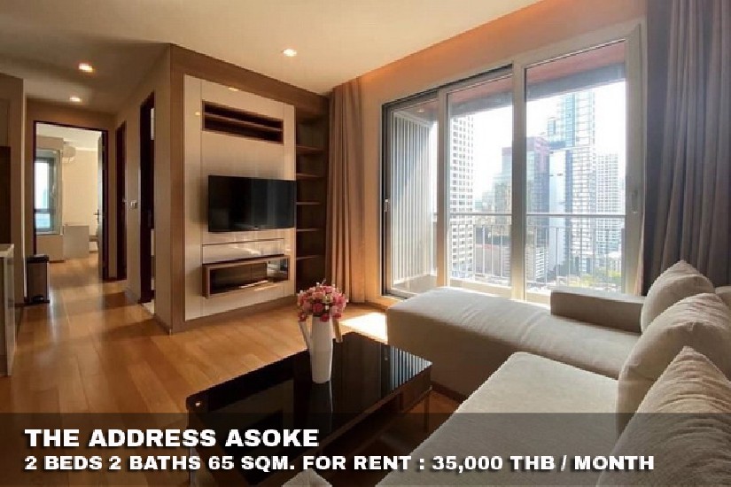 () FOR RENT THE ADDRESS ASOKE / 2 beds 2 baths / 65 Sqm. **35,000** Luxury condominium