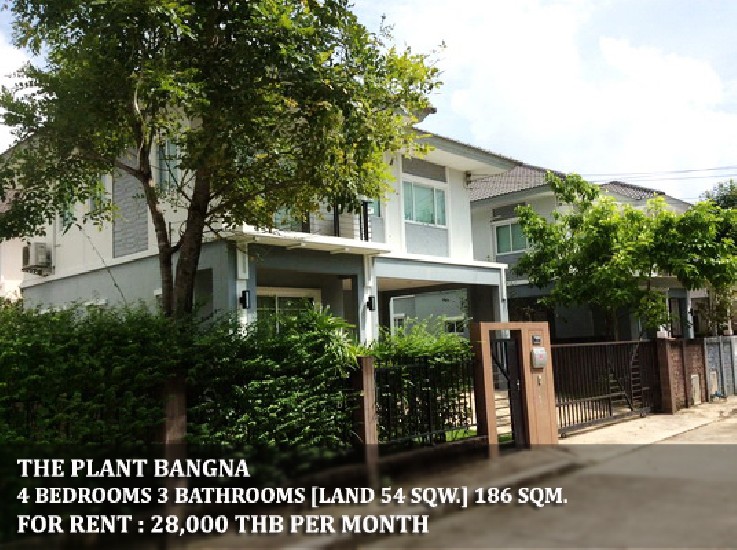[] FOR RENT THE PLANT BANGNA / 4 beds 3 baths / 54 Sqw. **28,000** Beautiful house 