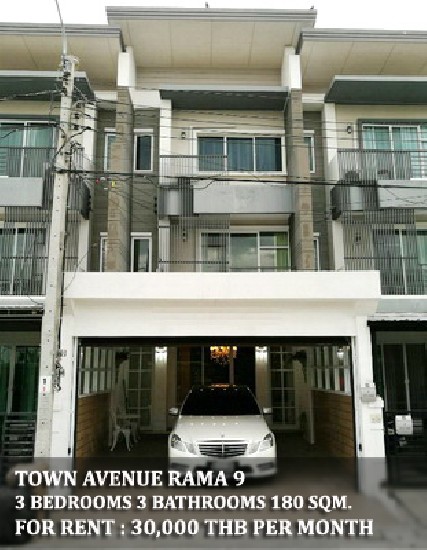 [] FOR RENT TOWN AVENUE RAMA 9 / 3 beds 3 baths / 20 Sqw. **30,000** 