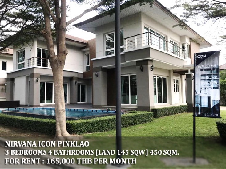 [] FOR RENT NIRVANA ICON PINKLAO / 3 beds 4 baths / 145 Sqw. **165,000** 