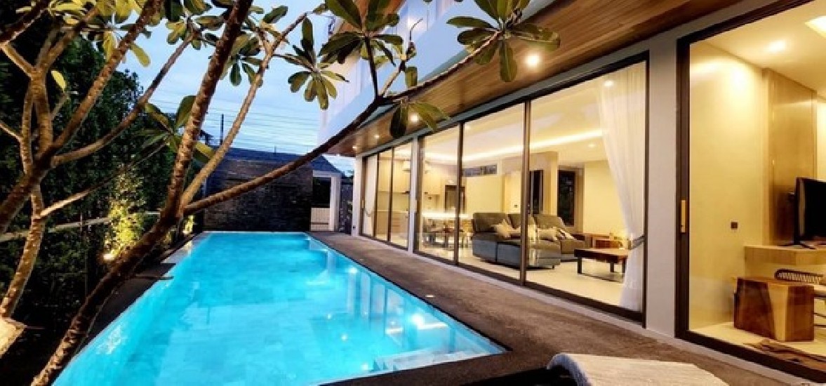 For Sale : Chalong, Modern Minimalist Pool Villa, 6 Bedrooms 4 Bathrooms