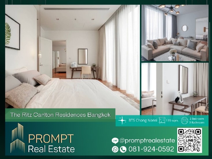 PROMPT *Rent* The Ritz Carlton Residences - (Silom) - 135 sqm #BTSͧ